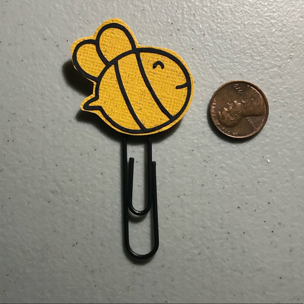 Glitter Bumble Bee Planner Clip